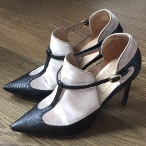 Valentino Velvet T-strap Pump